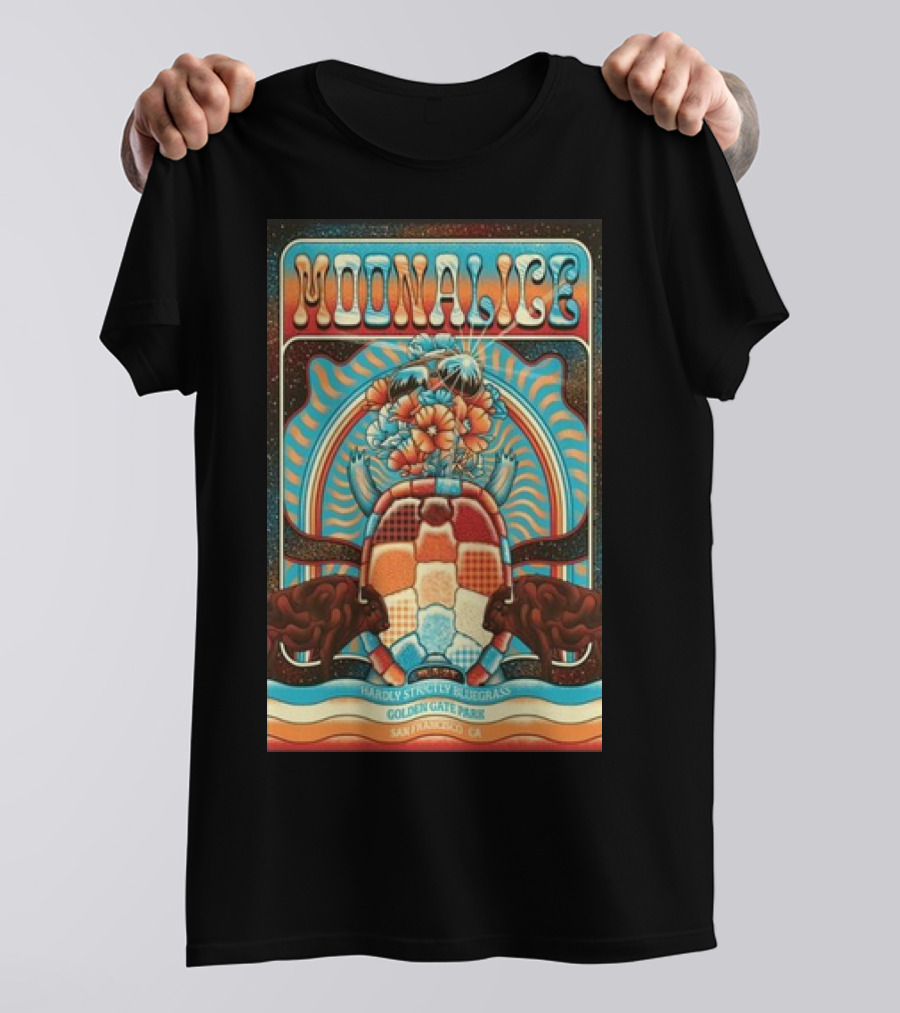 Moonalice Hardly Strictly Bluegrass Golden Gate Park San Francisco CA Tour Poster October 5 T-Shirt