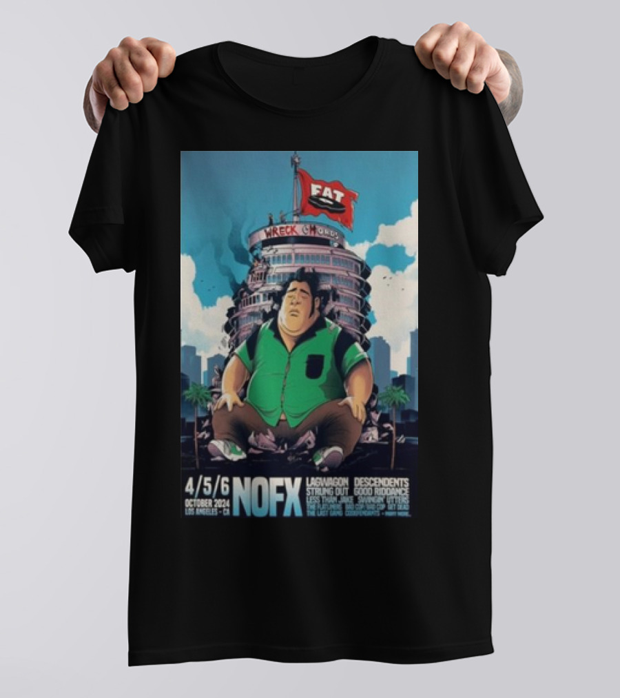 Nofx Fat Wreck Chords Los Angeles October 4-6 2024 Lagwagon Strung Out Good Riddance T-Shirt