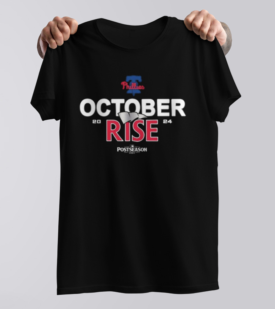 Philadelphia Phillies October Rise 2024 Postseason MLB Playoffs Journey T-Shirt