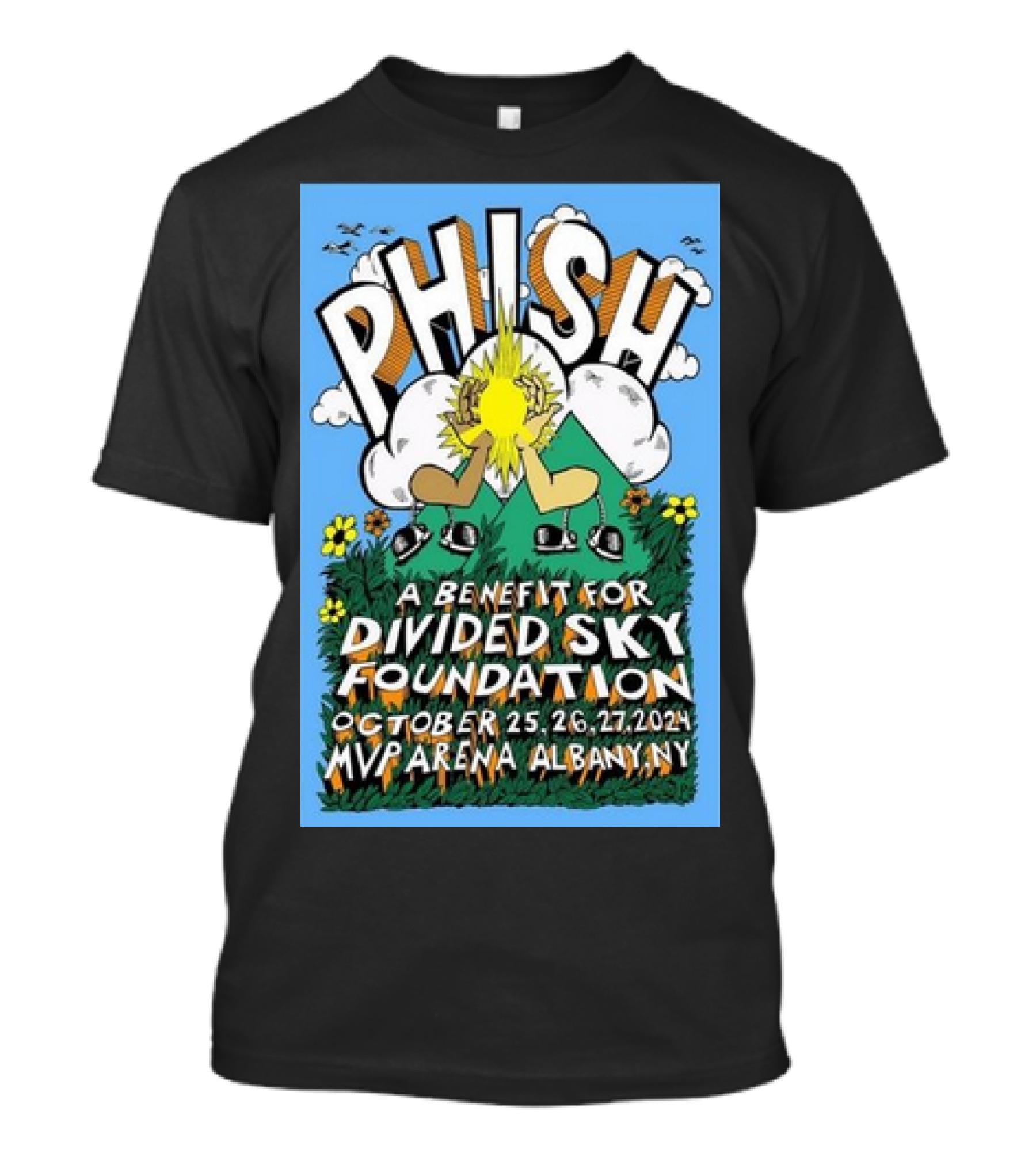 Phish Benefit Concert For Divided Sky Foundation October 25-27 2024 MVP Arena Albany NY T-Shirt
