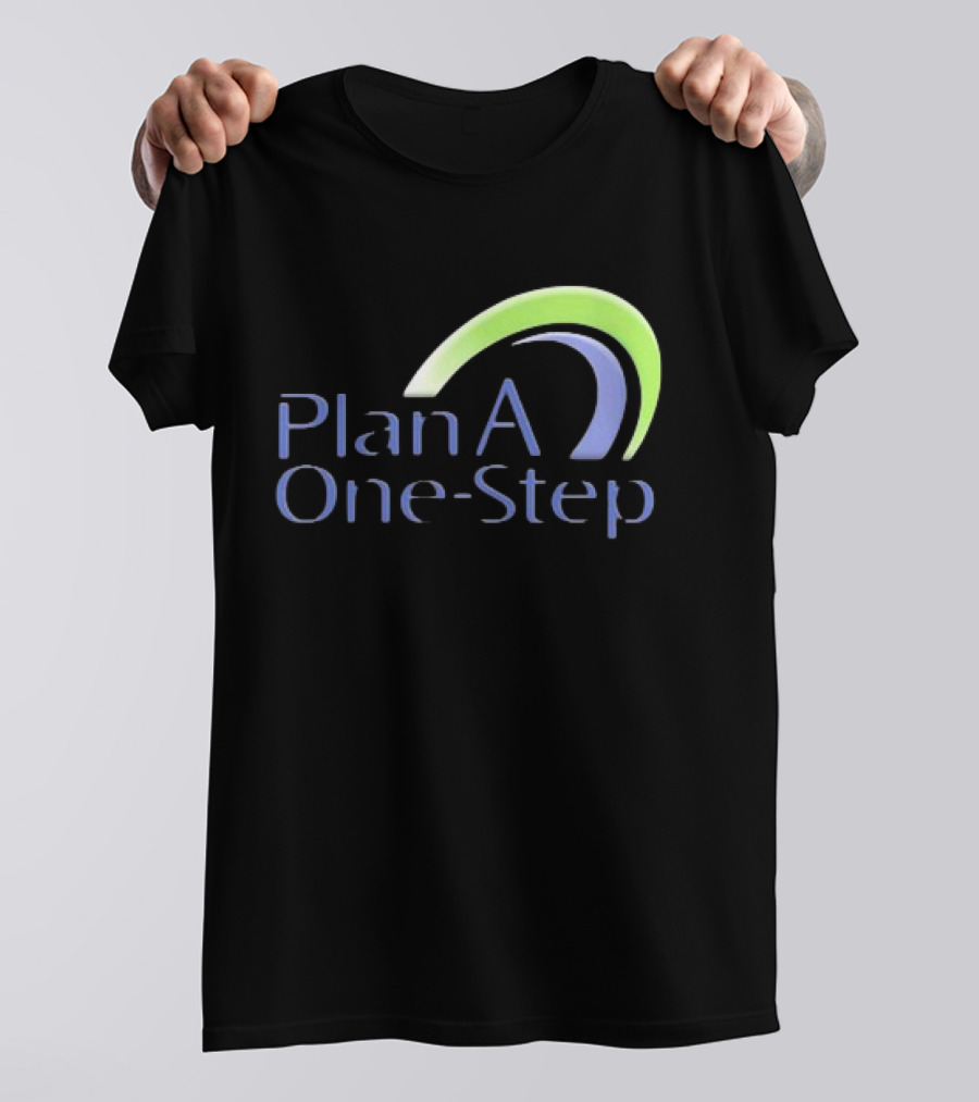Plan A One Step Green Blue Curve T-Shirt