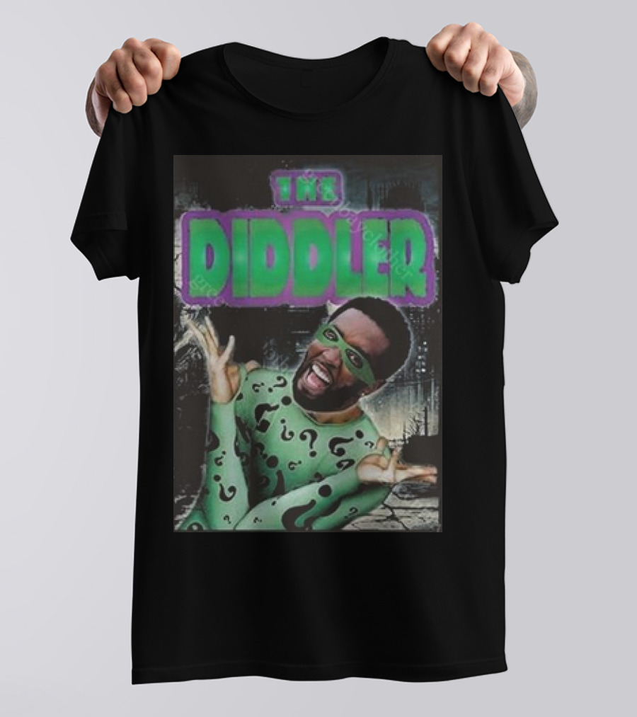 The Diddler Villain Enigma Scandal Puff Diddy Parody Comic T-Shirt