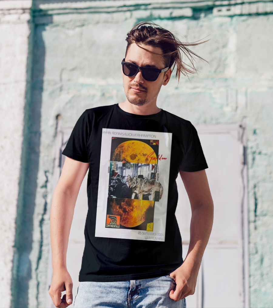 Ryan Adams Wolverhampton Wolves And Moons 25 September 2024 Wulfrun Hall Continental T-Shirt