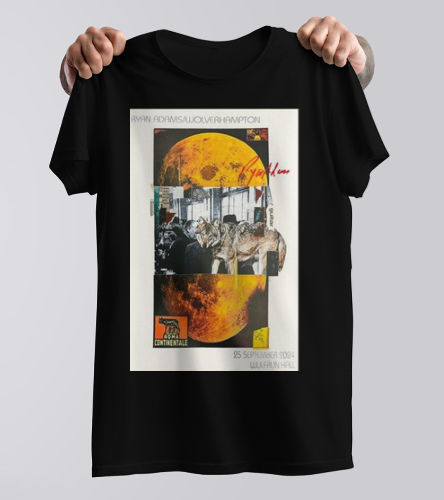 Ryan Adams Wolverhampton Wolves And Moons 25 September 2024 Wulfrun Hall Continental T-Shirt