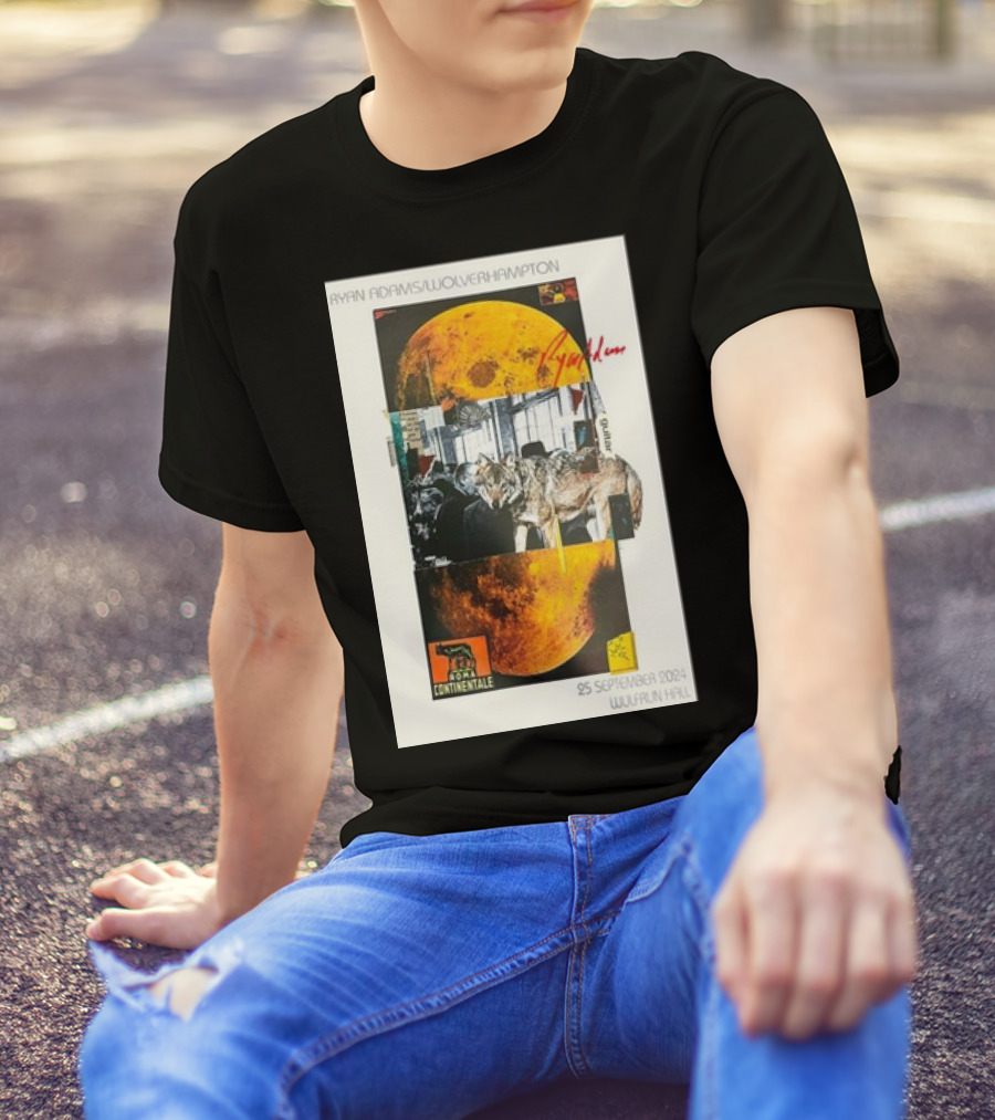 Ryan Adams Wolverhampton Wolves And Moons 25 September 2024 Wulfrun Hall Continental T-Shirt