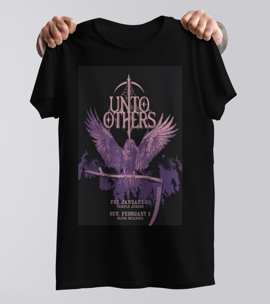 Unto Others January 31 2025 Temple Athens With Sword And Winged Figure T-Shirt