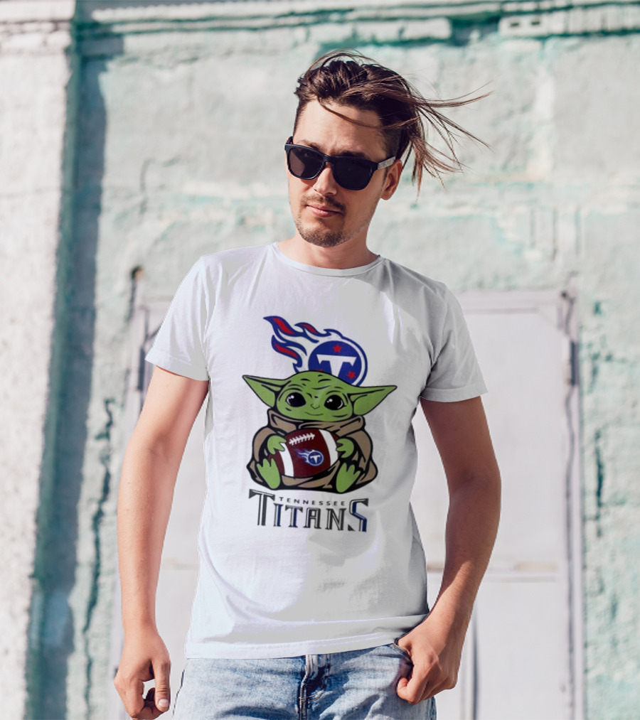 Baby Yoda Star Wars Tennessee Titans NFL Football Season T-Shirt