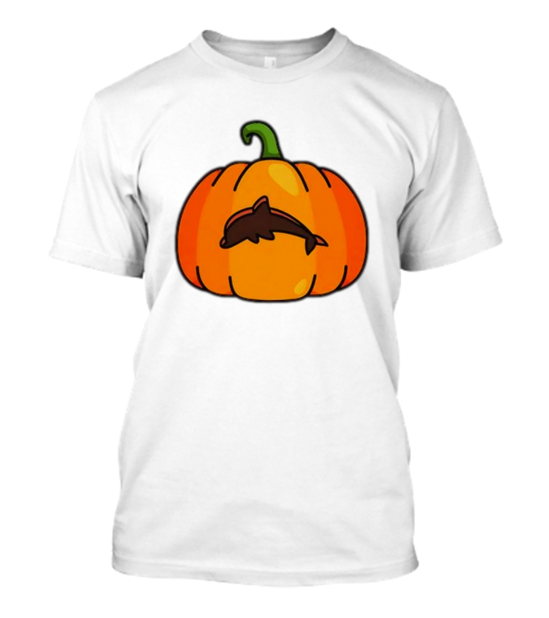 Halloween Pumpkin Dolphin T-Shirt
