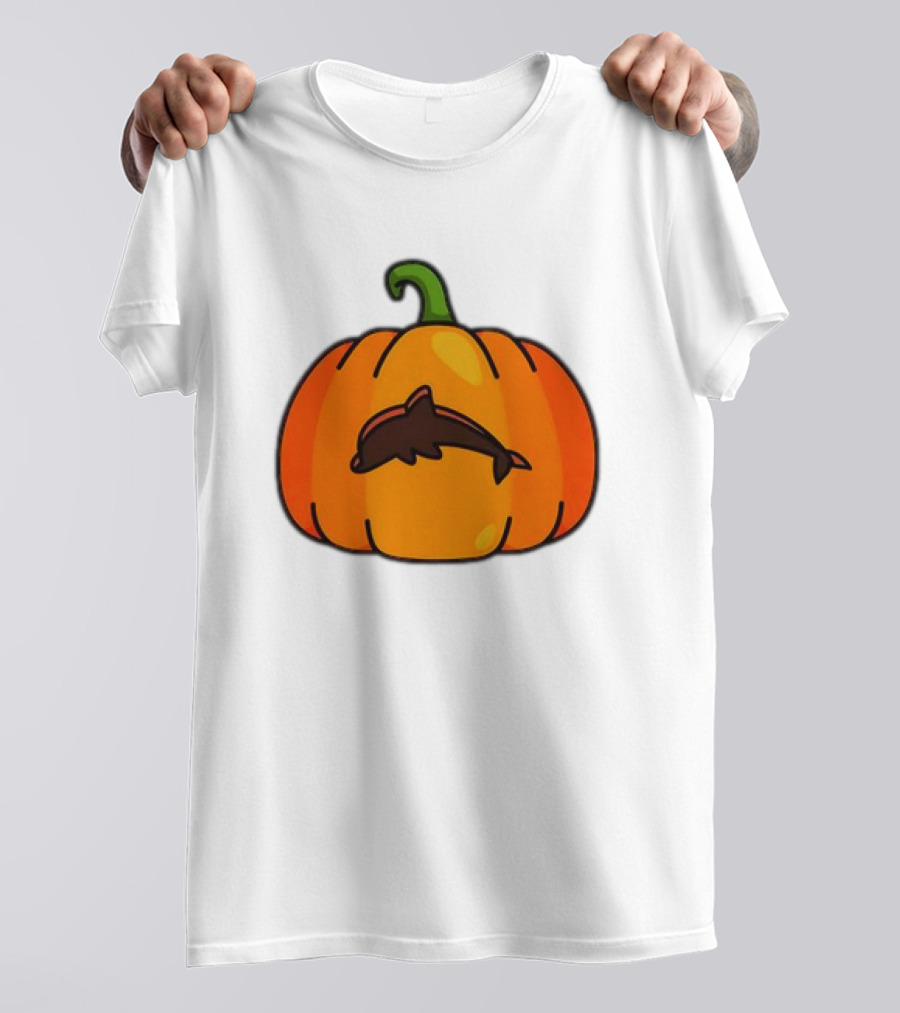 Halloween Pumpkin Dolphin T-Shirt