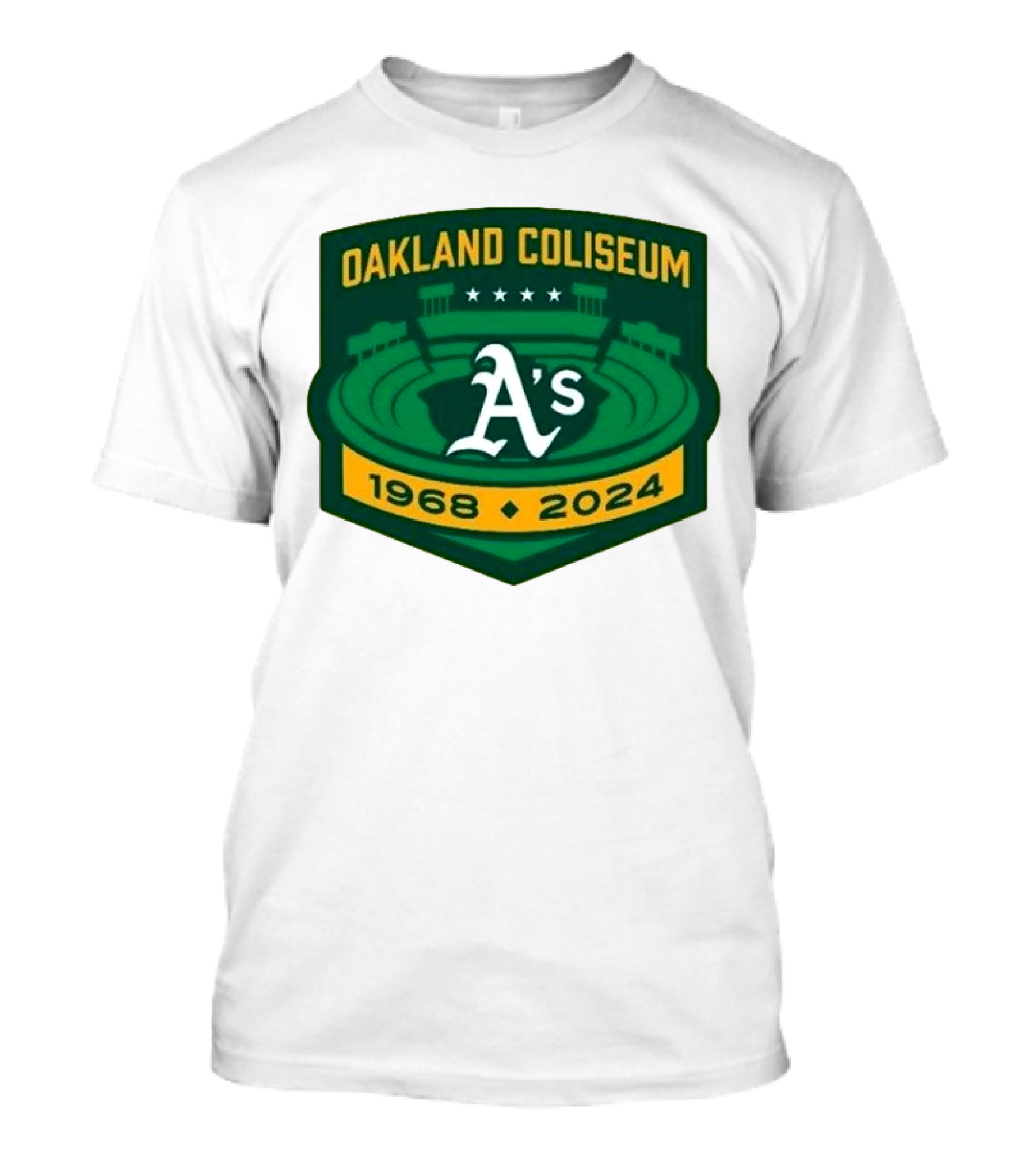 Oakland Athletics A's Oakland Coliseum 1968-2024 T-Shirt