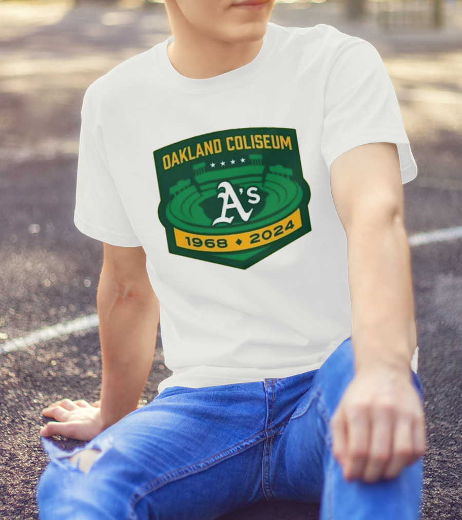 Oakland Athletics A's Oakland Coliseum 1968-2024 T-Shirt