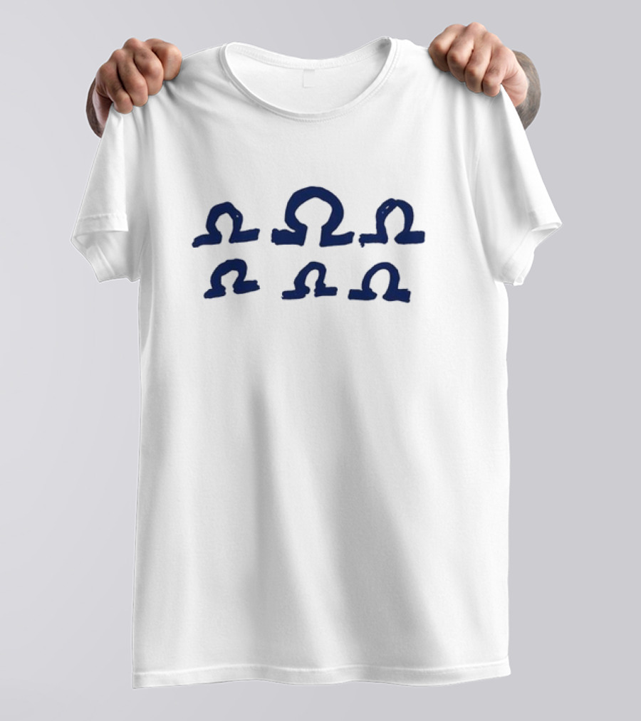 Rosalia Omega Symbol Pattern Cropped T-Shirt