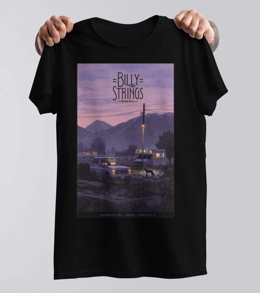 Billy Strings September 28 2024 Renewal Buena Vista Co Mountains Truck Scene T-Shirt