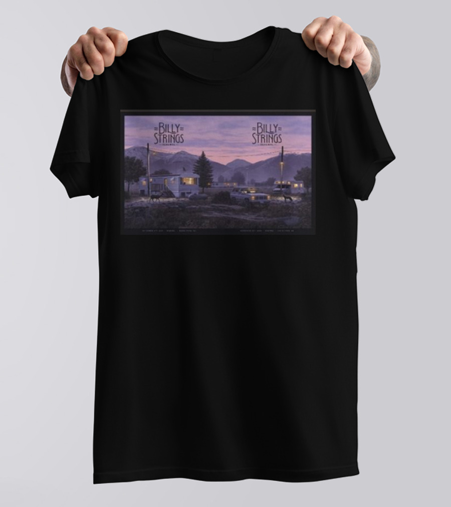 Billy Strings September 27-28 2024 Vista CO Mountain Scene Tour T-Shirt