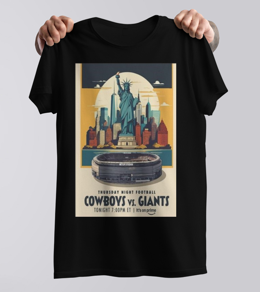 Thursday Night Football Cowboys Vs. Giants Tonight 7:00 PM ET On Prime T-Shirt