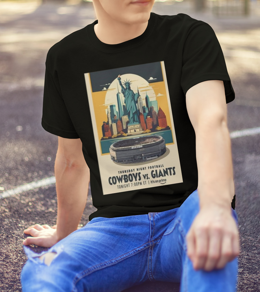 Thursday Night Football Cowboys Vs. Giants Tonight 7:00 PM ET On Prime T-Shirt