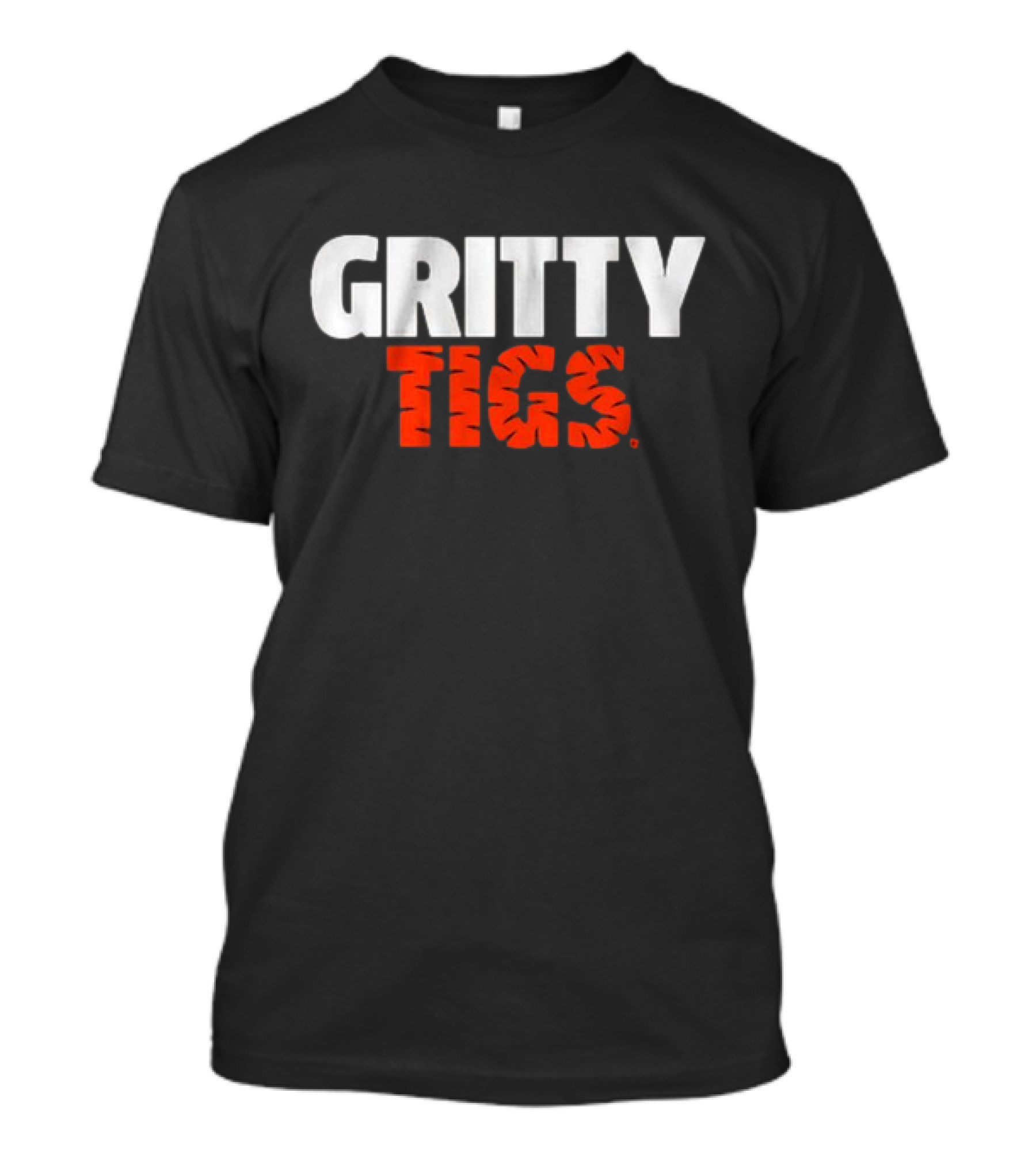 Detroit Baseball Gritty Tigs Bold Text Tigers Colors T-Shirt
