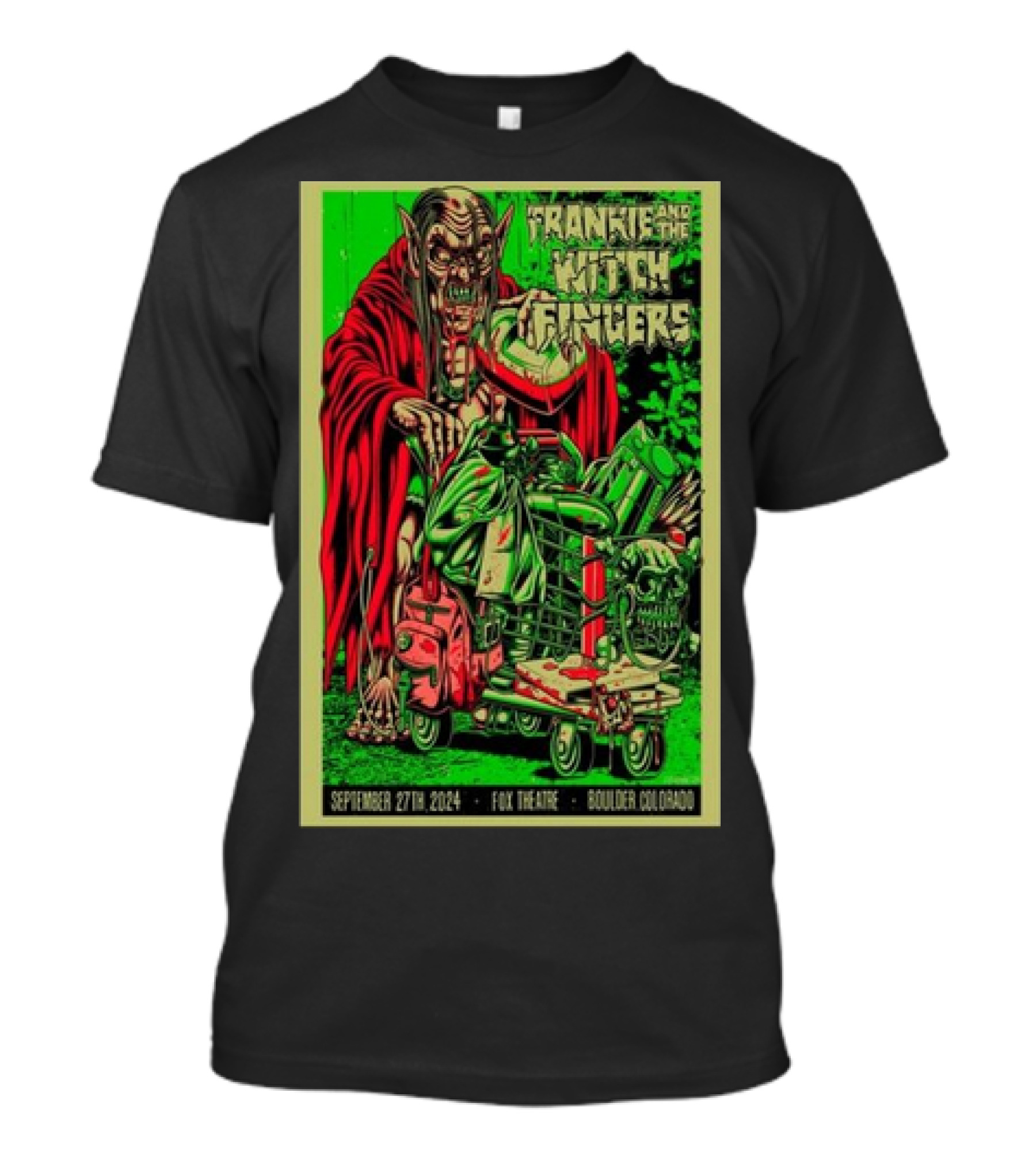 Frankie And The Witch Fingers September 27 2024 Fox Theatre Boulder Colorado Vampire Monster T-Shirt