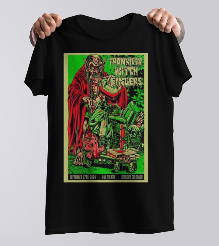 Frankie And The Witch Fingers September 27 2024 Fox Theatre Boulder Colorado Vampire Monster T-Shirt