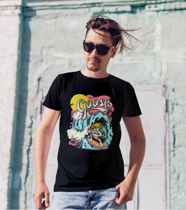 Goose September 26 2024 Surfing Event The Cal Coast Credit Union Open Air Theatre At SDSU San Diego CA Tour T-Shirt
