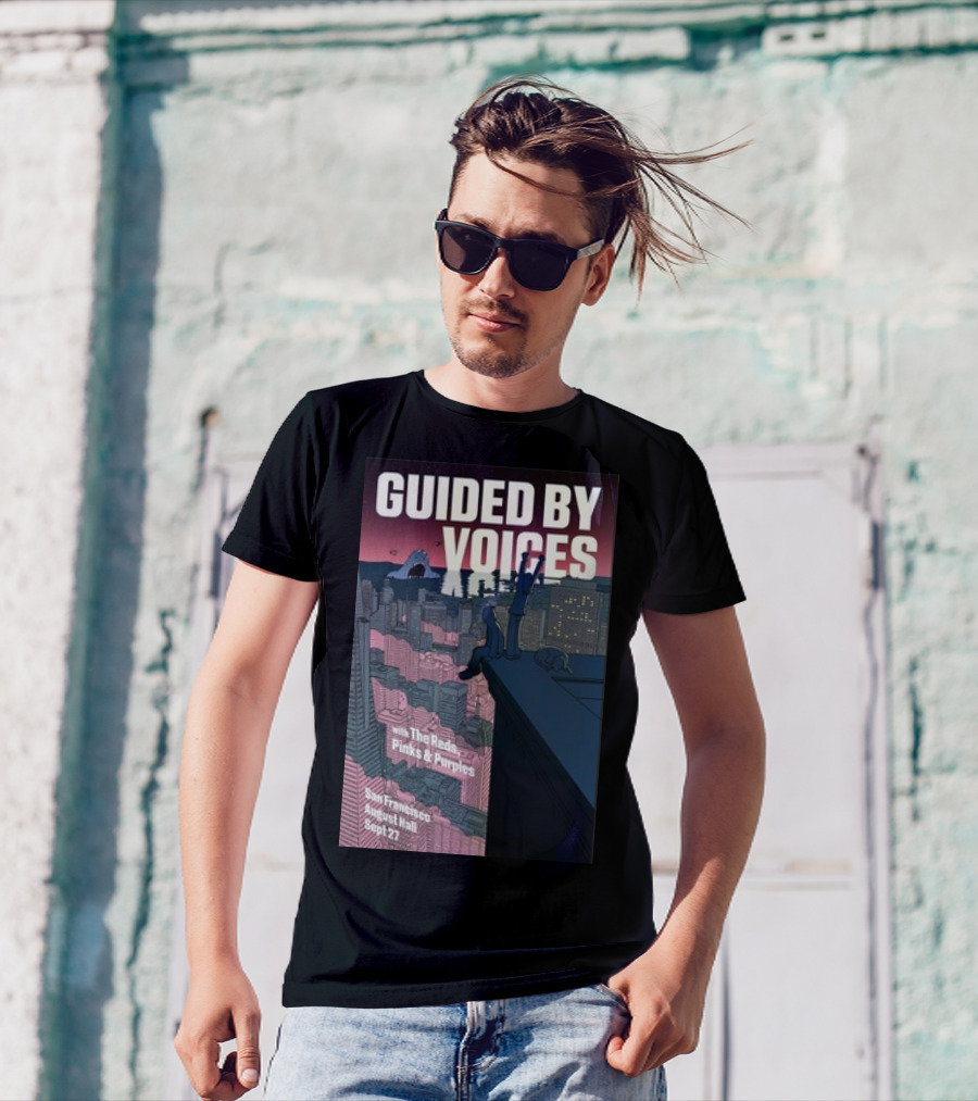 Guided By Voices San Francisco August Hall Sept 27 With The Reds Pinks And Purples T-Shirt