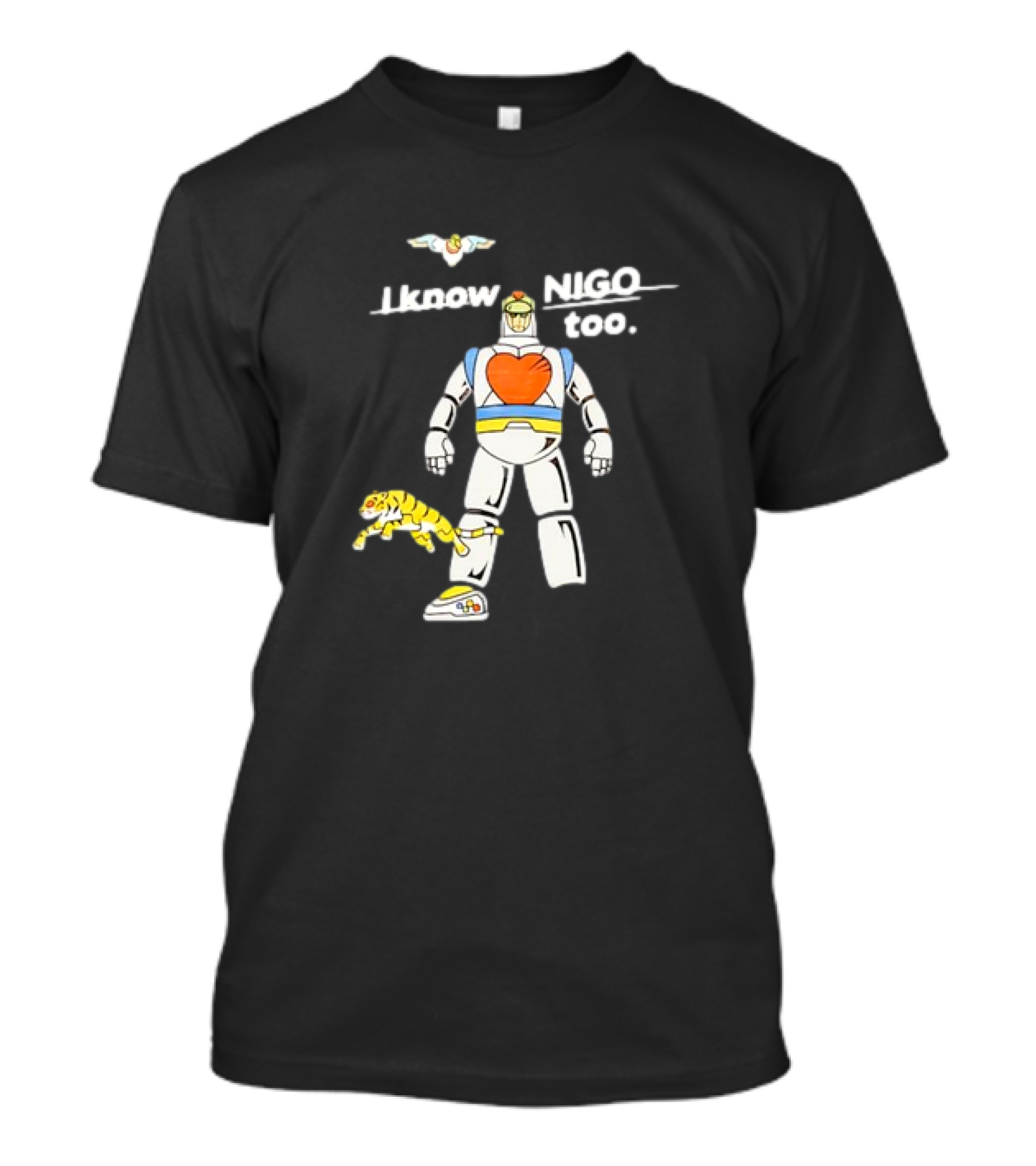 I Know NIGO Too Robot Heart Tiger Bird T-Shirt