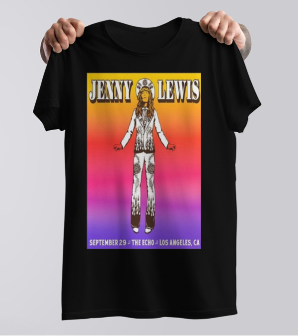 Jenny Lewis September 29 The Echo Los Angeles CA Retro Concert Tour T-Shirt