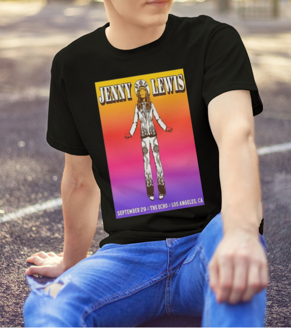 Jenny Lewis September 29 The Echo Los Angeles CA Retro Concert Tour T-Shirt
