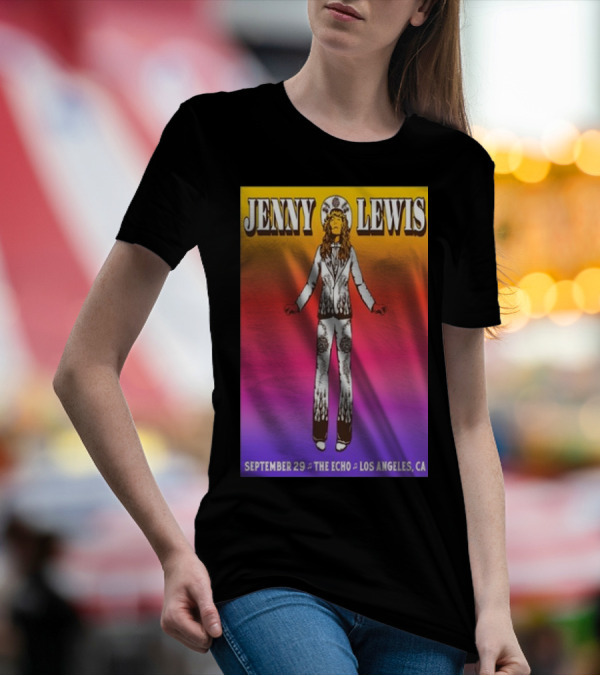Jenny Lewis September 29 The Echo Los Angeles CA Retro Concert Tour T-Shirt