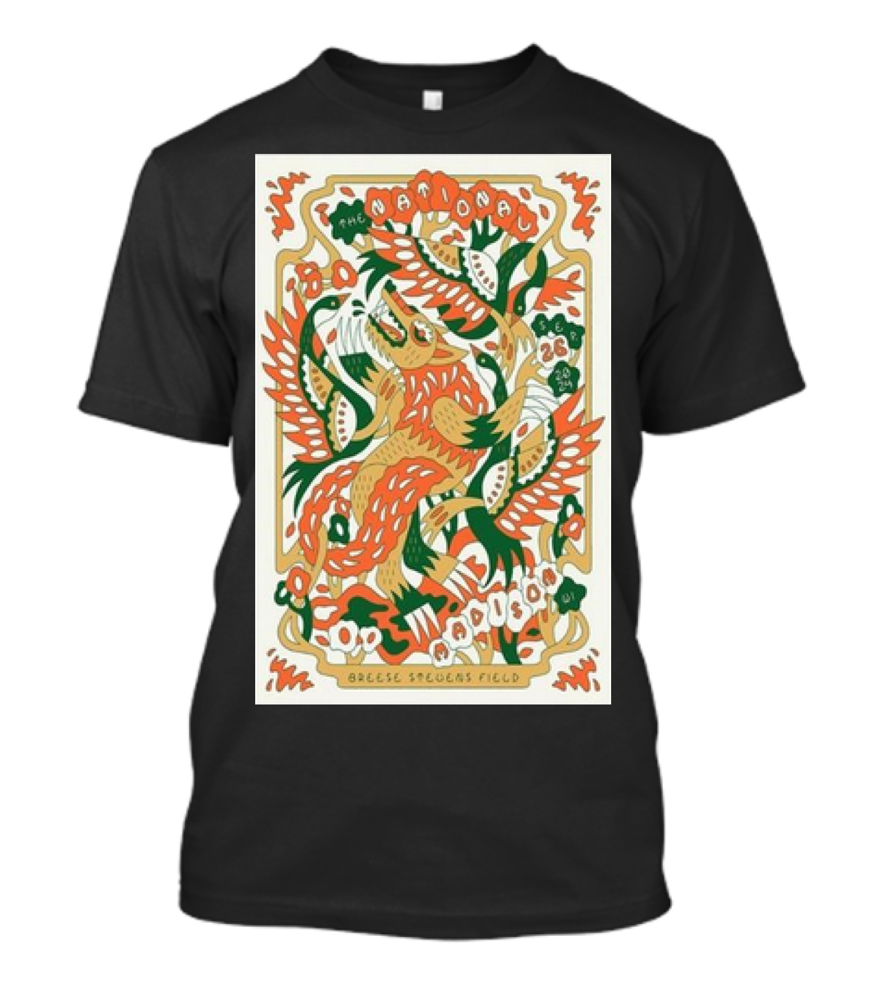 The National Live At Breese Stevens Field Madison WI Sep 26 2024 Psychedelic Floral T-Shirt
