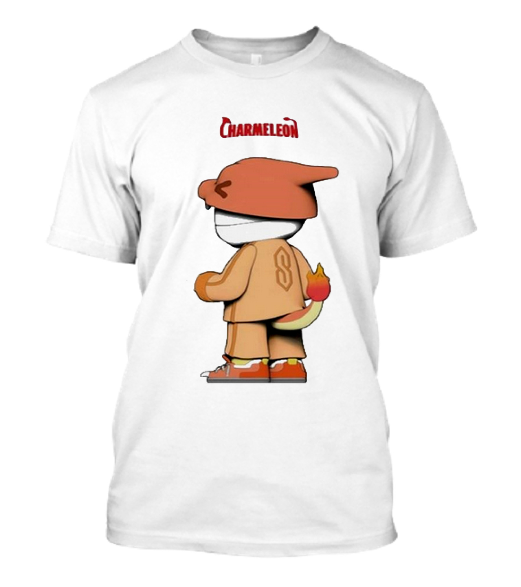 Charmeleon Sabhop Sabito Playera Cartoon Character With Fire Tail T-Shirt