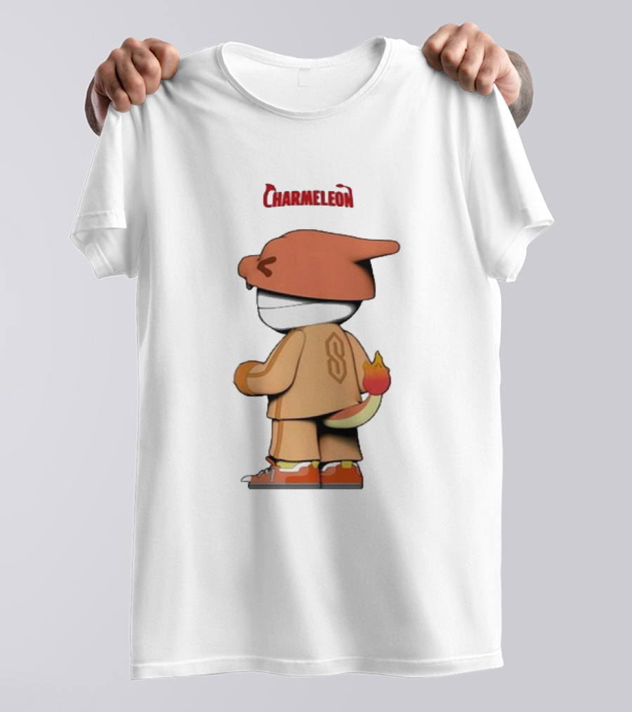 Charmeleon Sabhop Sabito Playera Cartoon Character With Fire Tail T-Shirt