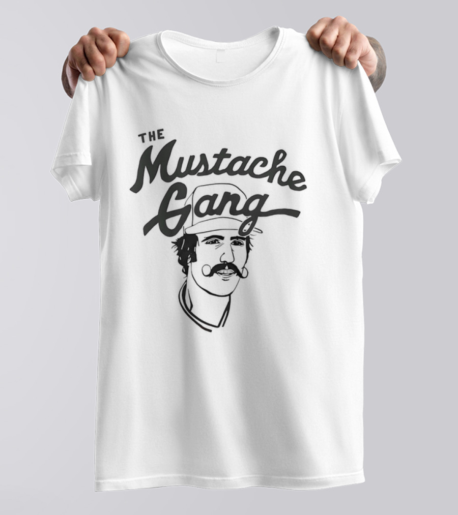 The Mustache Gang Baseball Mustache Icon T-Shirt