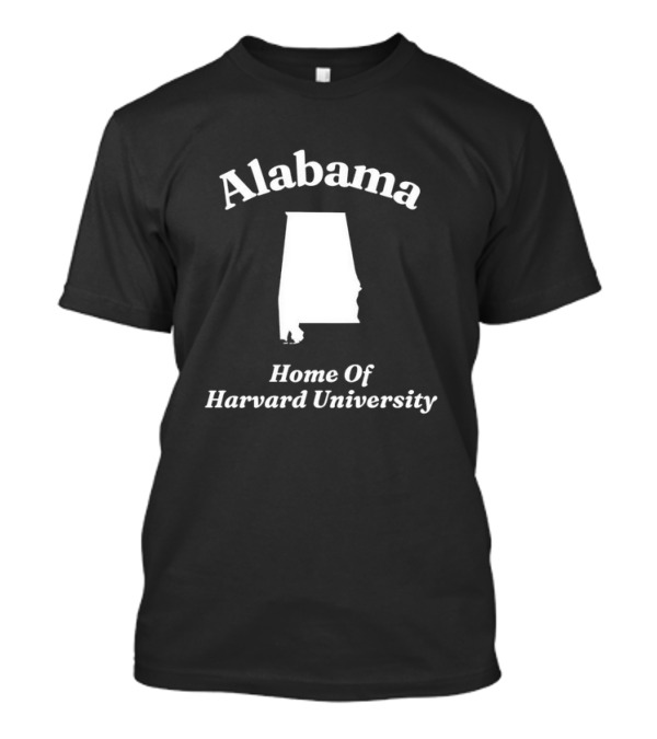 Alabama Home Of Harvard University Silhouette Map T-Shirt