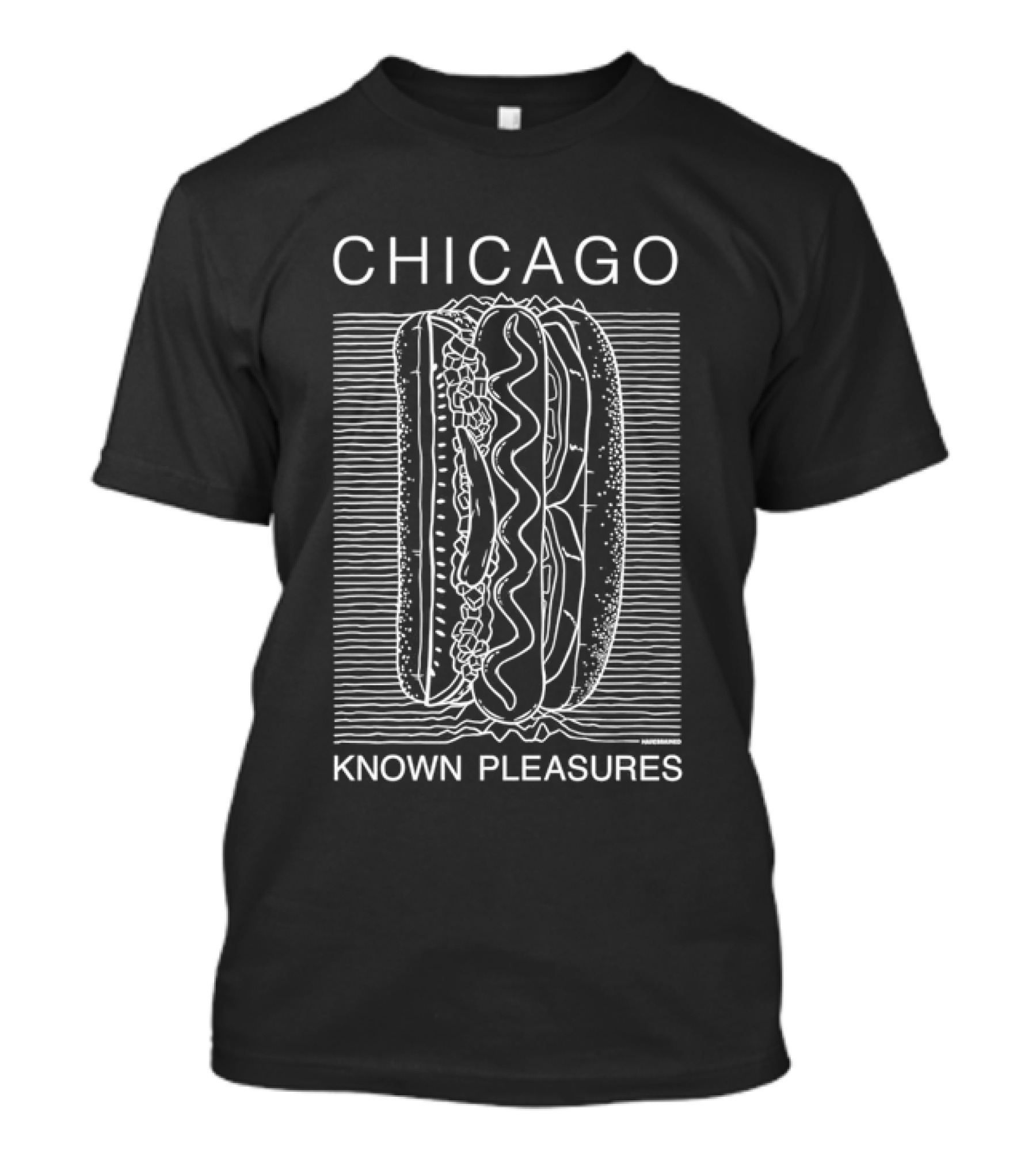 Chicago Known Pleasures Hot Dog Joy Division T-Shirt