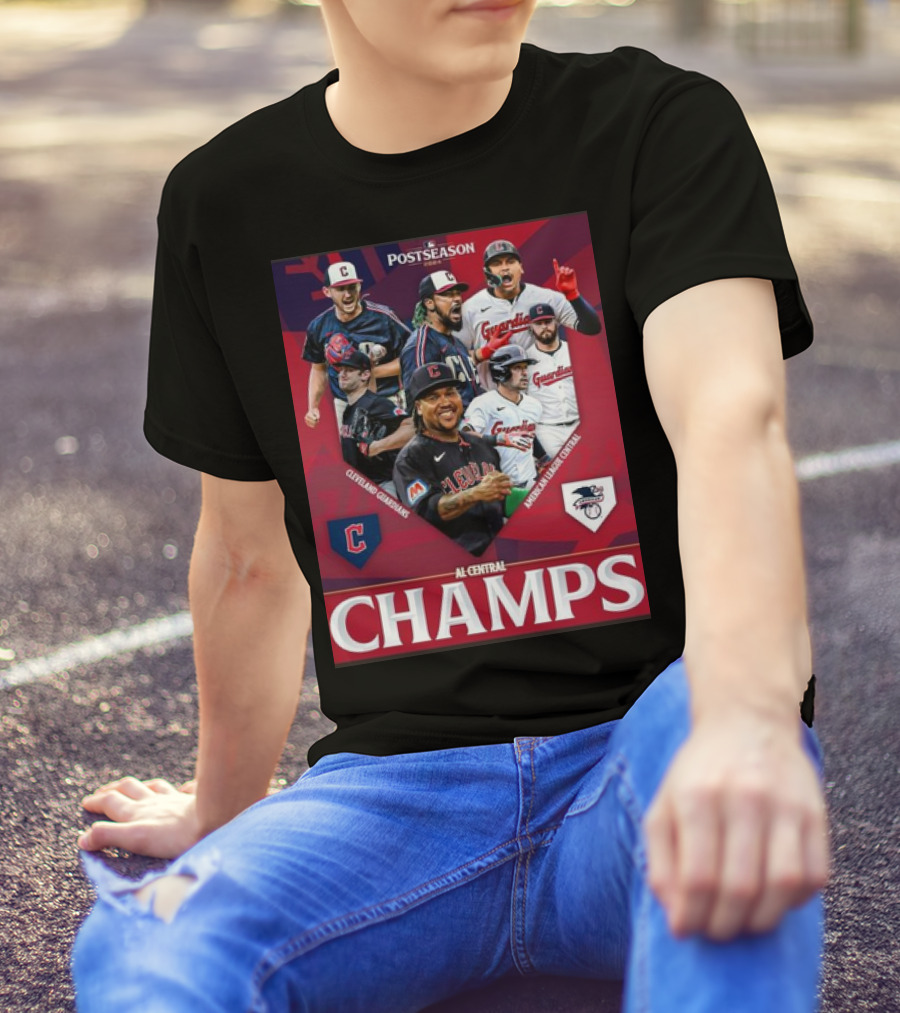 Cleveland Guardians Postseason AL Central Champs 2024 Baseball T-Shirt
