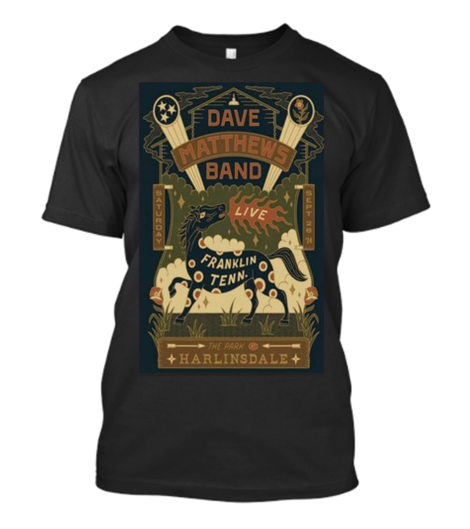 Dave Matthews Band Live Franklin TN September 28 2024 The Park Harlinsdale T-Shirt