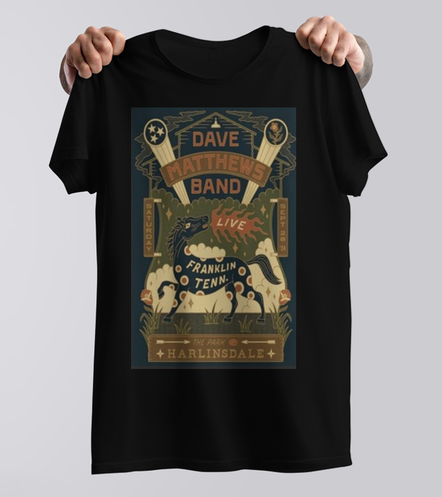 Dave Matthews Band Live Franklin TN September 28 2024 The Park Harlinsdale T-Shirt