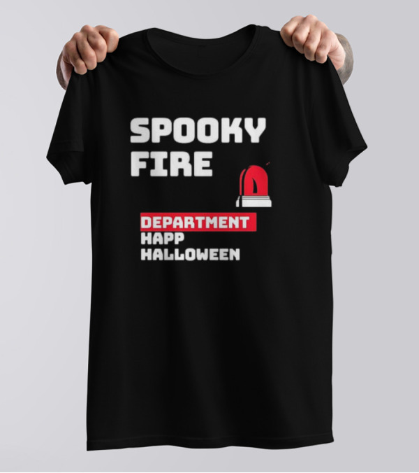 Spooky Fire Department Happy Halloween T-Shirt