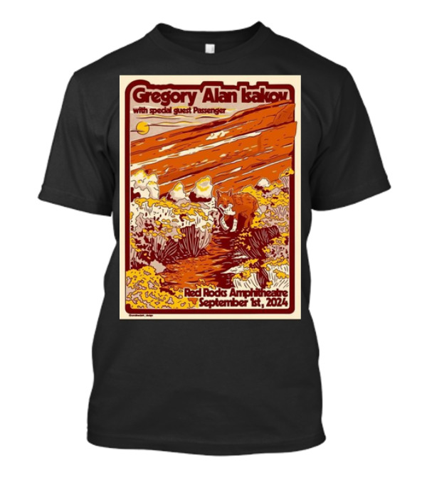 Gregory Alan Isakov With Special Guest Passenger Red Rocks Amphitheatre September 1st, T-Shirt