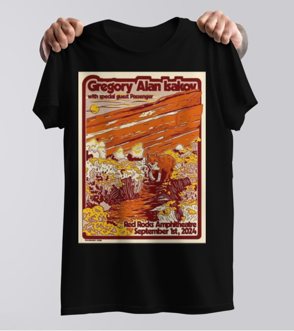 Gregory Alan Isakov With Special Guest Passenger Red Rocks Amphitheatre September 1st, T-Shirt