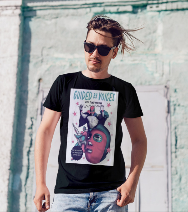 Guided By Voices With Tony Molina The Bellwether Los Angeles CA Sept 28 2024 Luchador Aesthetic T-Shirt