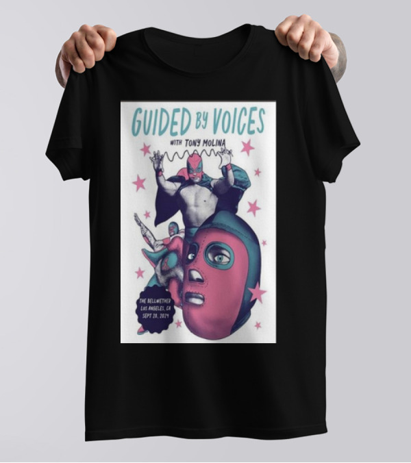 Guided By Voices With Tony Molina The Bellwether Los Angeles CA Sept 28 2024 Luchador Aesthetic T-Shirt