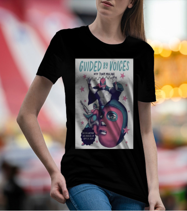 Guided By Voices With Tony Molina The Bellwether Los Angeles CA Sept 28 2024 Luchador Aesthetic T-Shirt