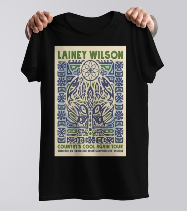 Lainey Wilson Country's Cool Again Tour Ridgefield WA RV Inn Style Resorts Amphitheater 09.28.24 T-Shirt