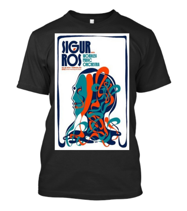 Sigur Rós With Wordless Music Orchestra September 28 2024 Durham Performing Arts Center Event T-Shirt