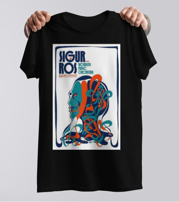 Sigur Rós With Wordless Music Orchestra September 28 2024 Durham Performing Arts Center Event T-Shirt