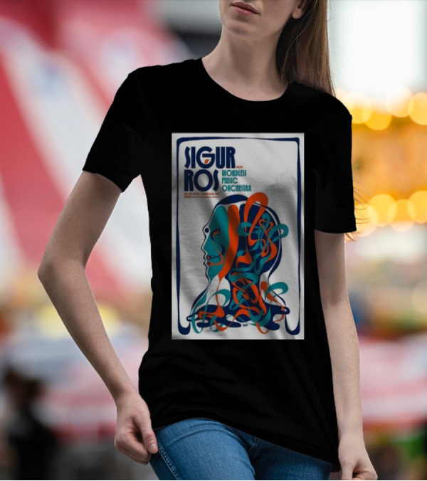 Sigur Rós With Wordless Music Orchestra September 28 2024 Durham Performing Arts Center Event T-Shirt