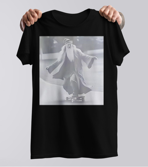 Skateboarding Wizard Professor Skateboard Adventure T-Shirt