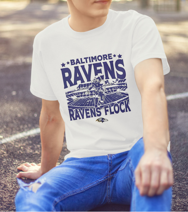BALTIMORE RAVENS RAVENS FLOCK STADIUM FOOTBALL PLAYER T-Shirt